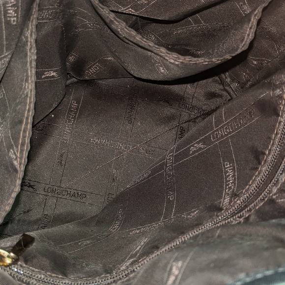 Longchamp black leather 2.0 drawstring bucket bag - Picture 6 of 8